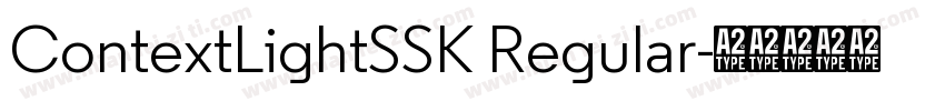 ContextLightSSK Regular字体转换